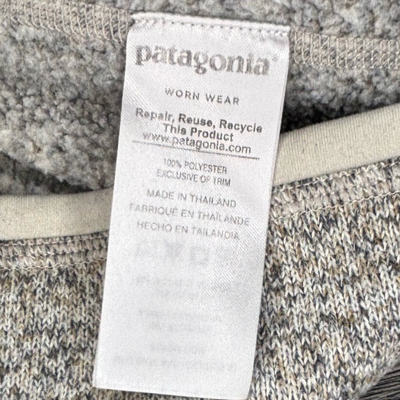 Patagonia Better Sweater 1/4 Zip Fleece Pullover Women’s White Oatmeal Heather - Picture 7 of 8